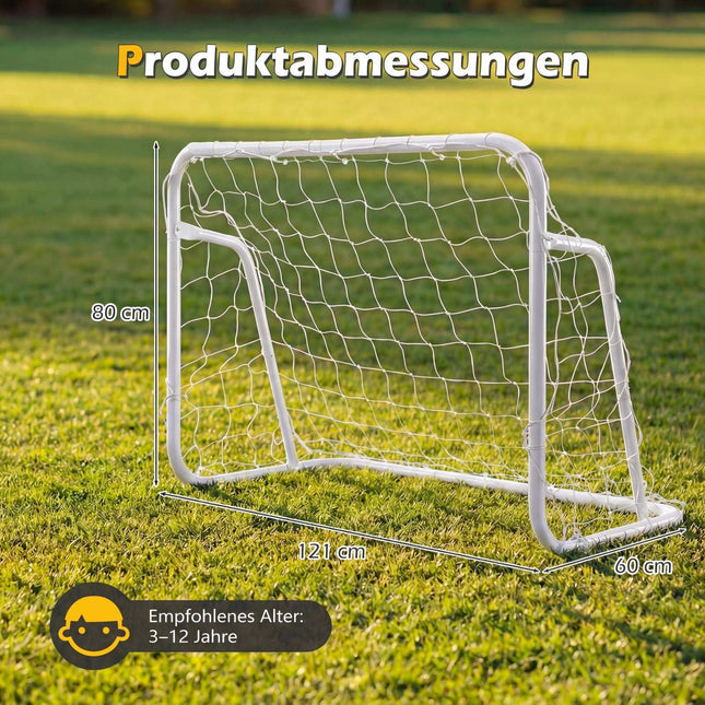 Tragbares Fußballtor mit wetterfestem Netz, 121x60x80 cm