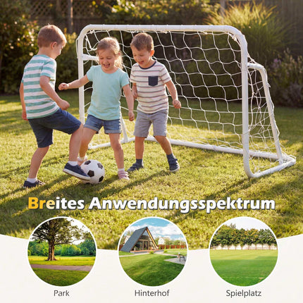 Tragbares Fußballtor mit wetterfestem Netz, 121x60x80 cm