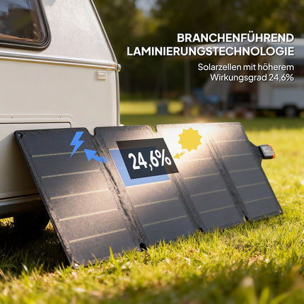 Tragbares Solarpanel, 36W Schnellladung, Wasserdicht, Faltbar