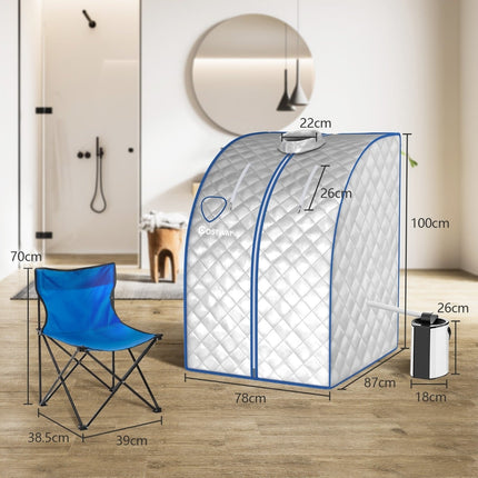 Portable Steam Sauna with 3L Boiler & Remote Control