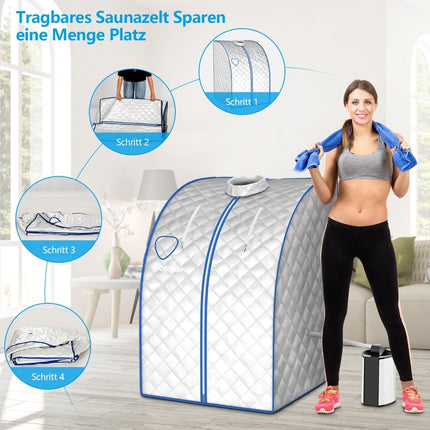 Portable Steam Sauna with 3L Boiler & Remote Control