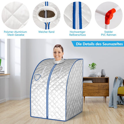 Portable Steam Sauna with 3L Boiler & Remote Control