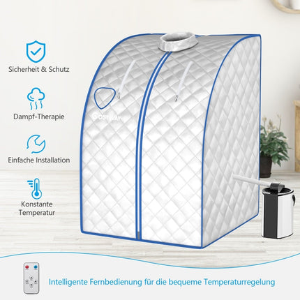 Portable Steam Sauna with 3L Boiler & Remote Control