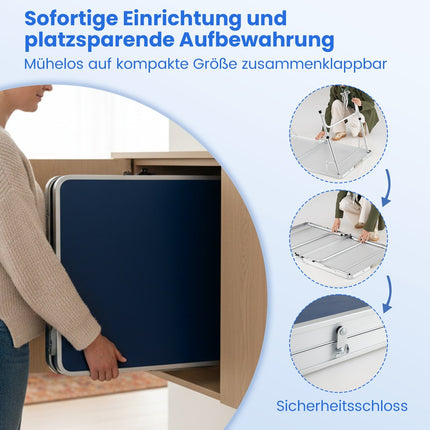 Tragbares Tischtennis-Set, 120 x 76 cm, höhenverstellbar