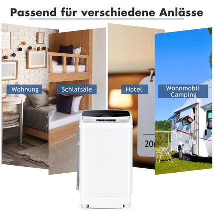 Tragbare Toplader-Waschmaschine, 4,5 kg Fassungsvermögen, 10 Programme