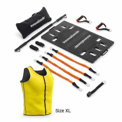 Portable Training System and Men's Sauna Vest XL InnovaGoods, 4 Resistance Bands