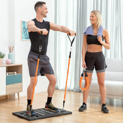 Portable Training System and Sauna Effect Belt InnovaGoods, 4 Resistance Bands