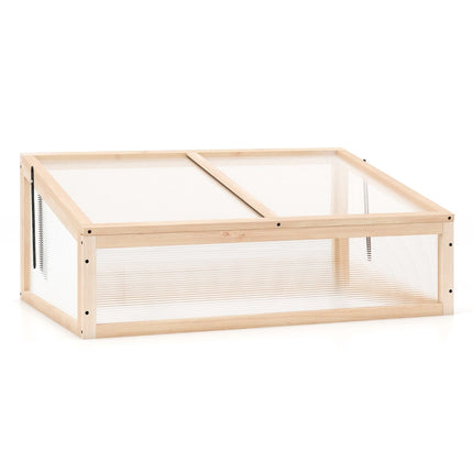 Tragbares Holzgewächshaus mit verstellbarem Dach, 94x63x40 cm