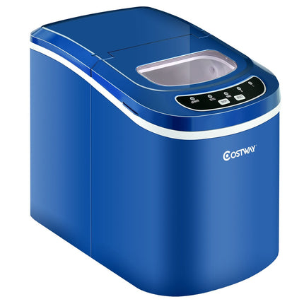 Machine à glaçons portable avec réservoir d'eau de 2,2 L machine à glaçons 24 x 33 x 36 cm bleu