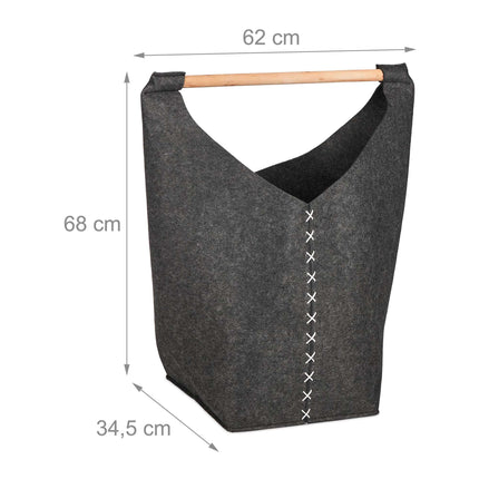 Portable laundry box in felt