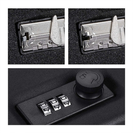 Portable security box with combination lock