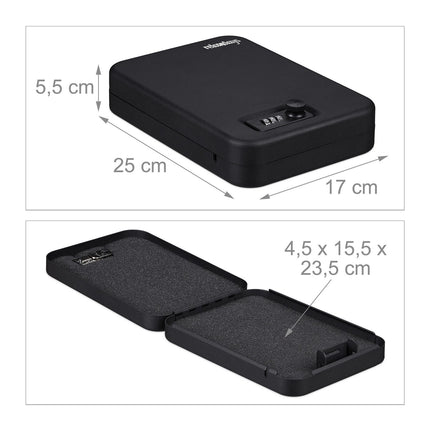 Portable security box with combination lock
