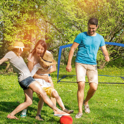 Portable soccer goal with bag