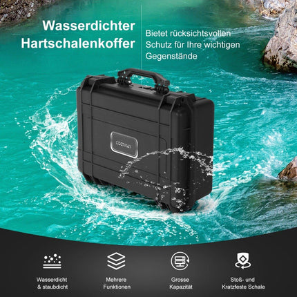 Tragbarer wasserdichter Hartschalenkoffer mit anpassbarer Schaumstoffeinlage 56 x 44 x 22 cm