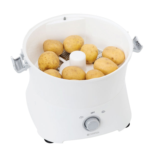 Škrabka na brambory s odstředivkou na salát, kapacita 1 kg, bílá