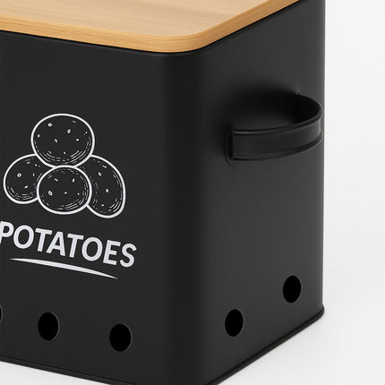 Boxy na skladování brambor, sada 3 ks – větrané, neprůsvitné