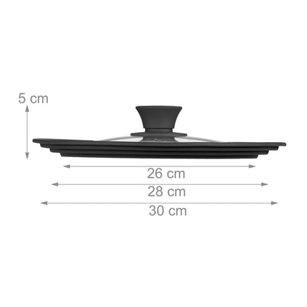 Topfdeckel 26-30 cm mit Silikon