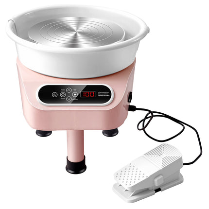 Pottery Wheel, 10-Inch 350W, Foot Pedal, LCD