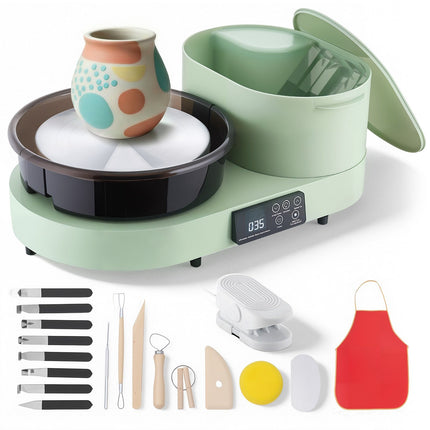 Pottery Wheel, 11-Inch Turntable, 450W, Foot Pedal