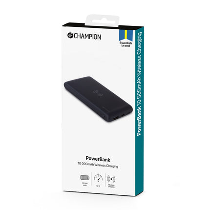 Powerbank 10000 mAh 12W + kabelloses Laden