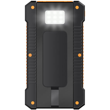 PowerBank 6.000 mAh 10W Solarzelle Schwarz/Orange