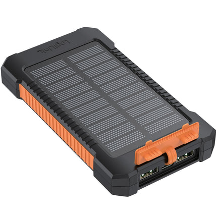 PowerBank 6.000 mAh 10W Solarzelle Schwarz/Orange