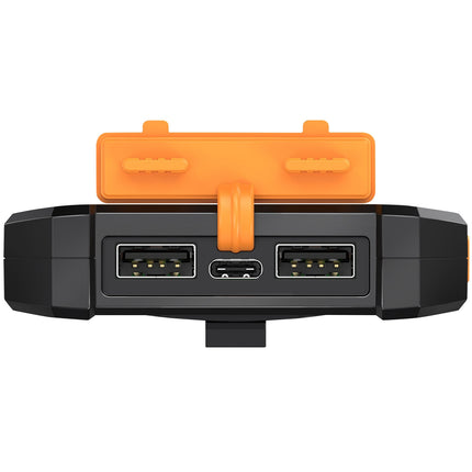 PowerBank 6.000 mAh 10W Solarzelle Schwarz/Orange