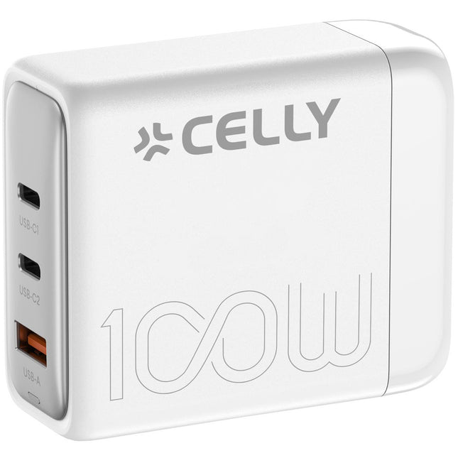 Power Station 1 x USB-A + 2 x USB-C PD 100W GaN Weiß