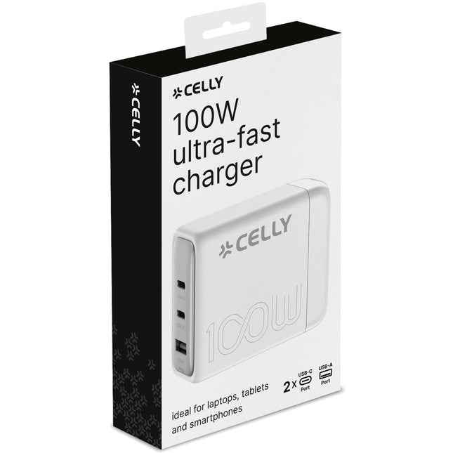 Power Station 1 x USB-A + 2 x USB-C PD 100W GaN Weiß