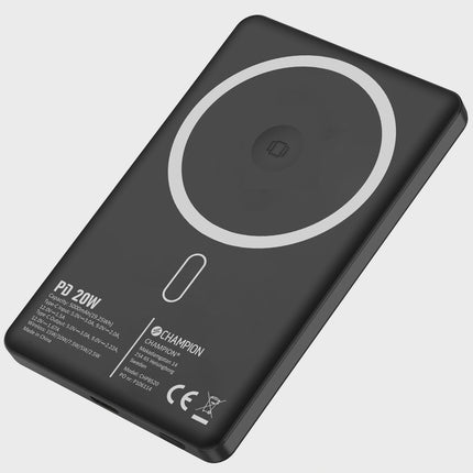 Powerbank 5000 mAh, MagSafe-kompatibel, 20 W PD, Schwarz