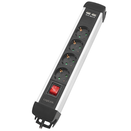 Steckdose 4-fach 2xUSB Switch 1,5m montierbar