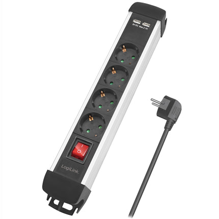 Steckdose 4-fach 2xUSB Switch 1,5m montierbar