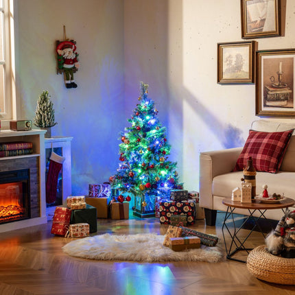 Umělý vánoční stromek s osvětlením 120cm, 100 LED, časovač