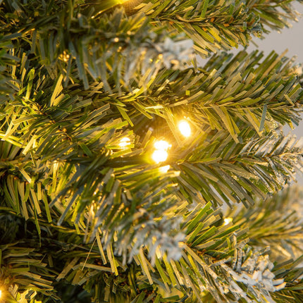 Künstlicher Weihnachtsbaum mit Beleuchtung, 150cm, schmal, 200 LED, blaugrün