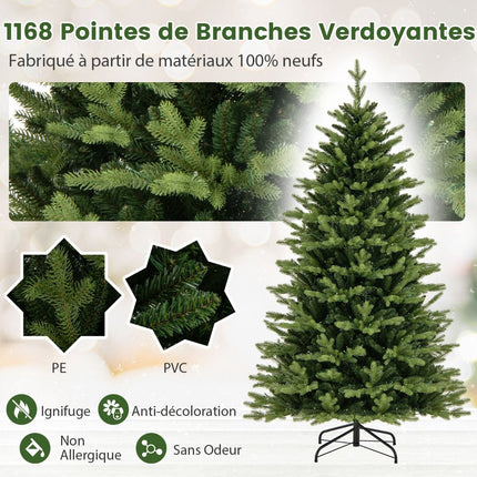 Vorbeleuchteter Künstlicher Weihnachtsbaum 180cm, 250 LED, 11 Modi