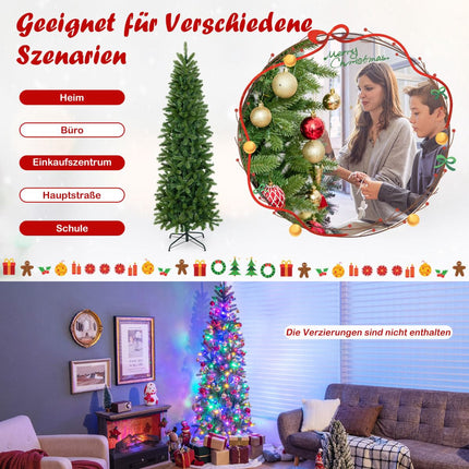 Vorbeleuchteter Künstlicher Weihnachtsbaum 180cm, 270 LED, 648 Spitzen