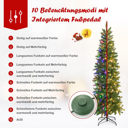 Vorbeleuchteter Künstlicher Weihnachtsbaum 180cm, 270 LED, 648 Spitzen