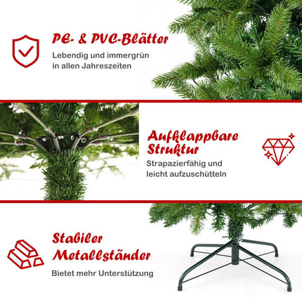 Vorbeleuchteter Künstlicher Weihnachtsbaum 180cm, 270 LED, 648 Spitzen