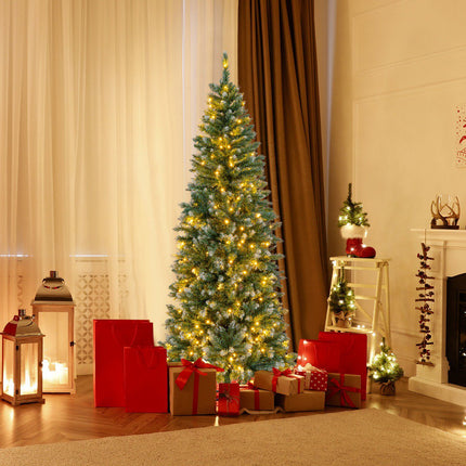 Künstlicher Weihnachtsbaum mit Beleuchtung 180cm, schmal, 250 LEDs