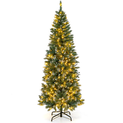 Künstlicher Weihnachtsbaum mit Beleuchtung 180cm, schmal, 250 LEDs