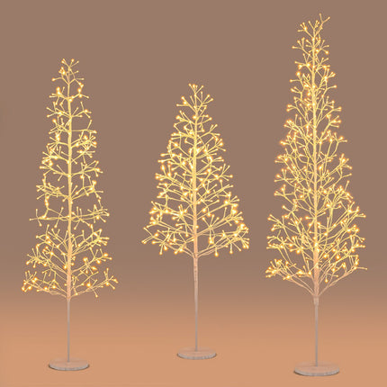 Vorgeschmückter Birkenbaum, 1,5 m, 240 warmweiße LEDs, beschwerter Fuß