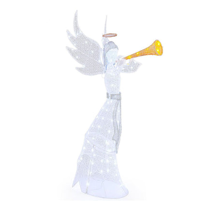Vorbeleuchteter Weihnachtsengel, 157 cm, 100 LED, für draußen