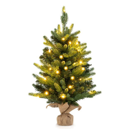 Vorbeleuchteter Mini-Weihnachtsbaum 60cm, 35 warmweiße LEDs