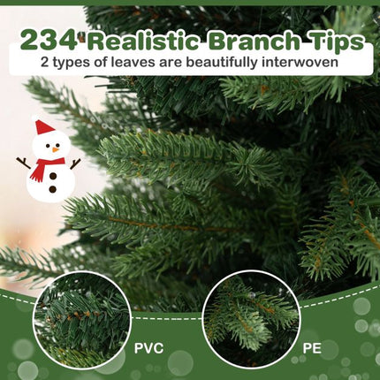 Vorbeleuchteter Mini-Weihnachtsbaum 60cm, 35 warmweiße LEDs