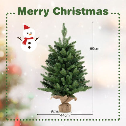 Vorbeleuchteter Mini-Weihnachtsbaum 60cm, 35 warmweiße LEDs