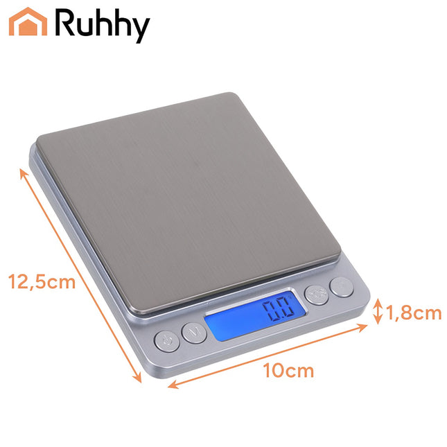 Precision LCD Kitchen Scale 2kg with 2 Bowls