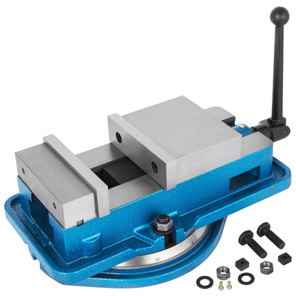 Precision Milling Machine Vise, 5-Inch 360-Degree Swivel Base