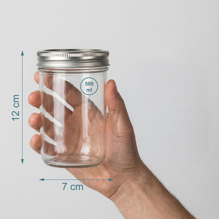 Preserving Jars with Lids, Airtight, Set of 8