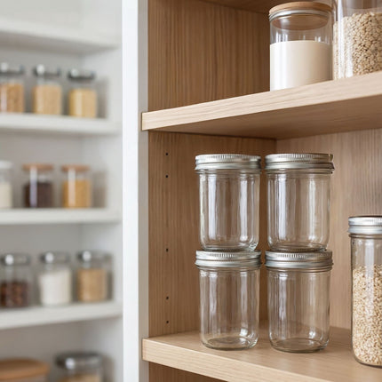 Preserving Jars with Lids, Airtight, Set of 8
