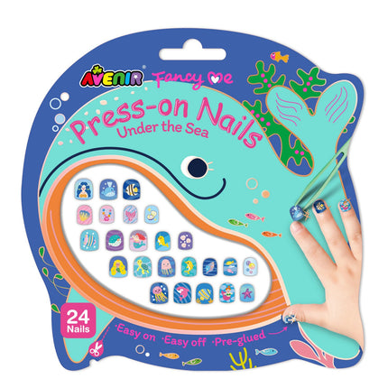 Press-On Nails, Under the Sea Design, Easy Application